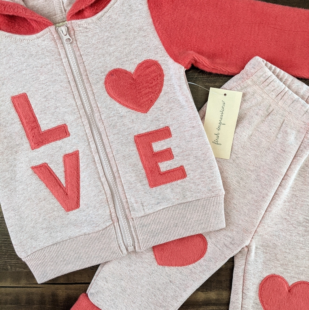 NWT First Impressions 2-Piece Hoodie Set